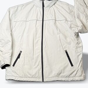 GAP Fleece Lined Winter Coat Mens XXL Full Zip‎ Jacket Arctic Expedition White